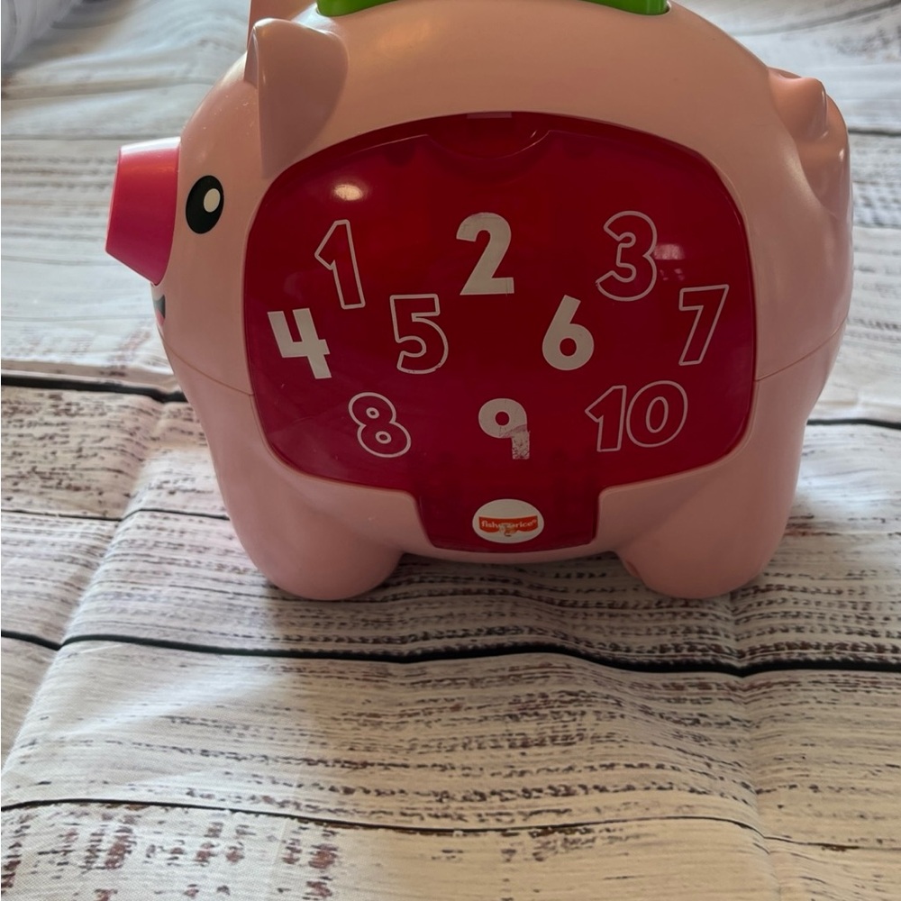 Fisher-Price Pink and Red Counting Piggy Bank